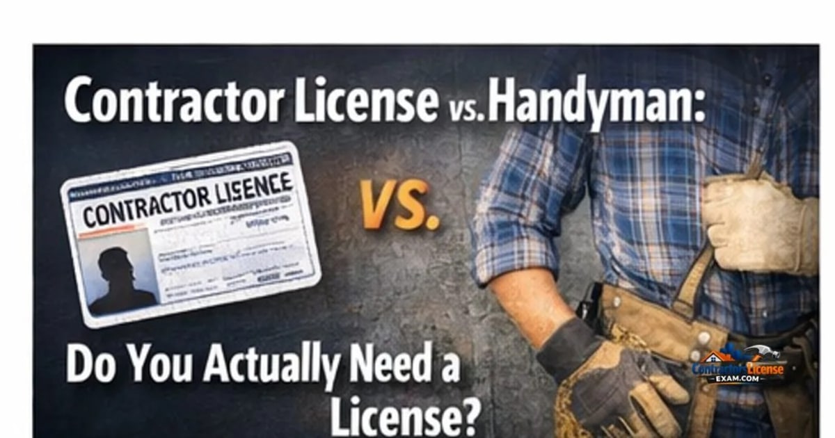 Contractor license vs handyman — do you need a license?