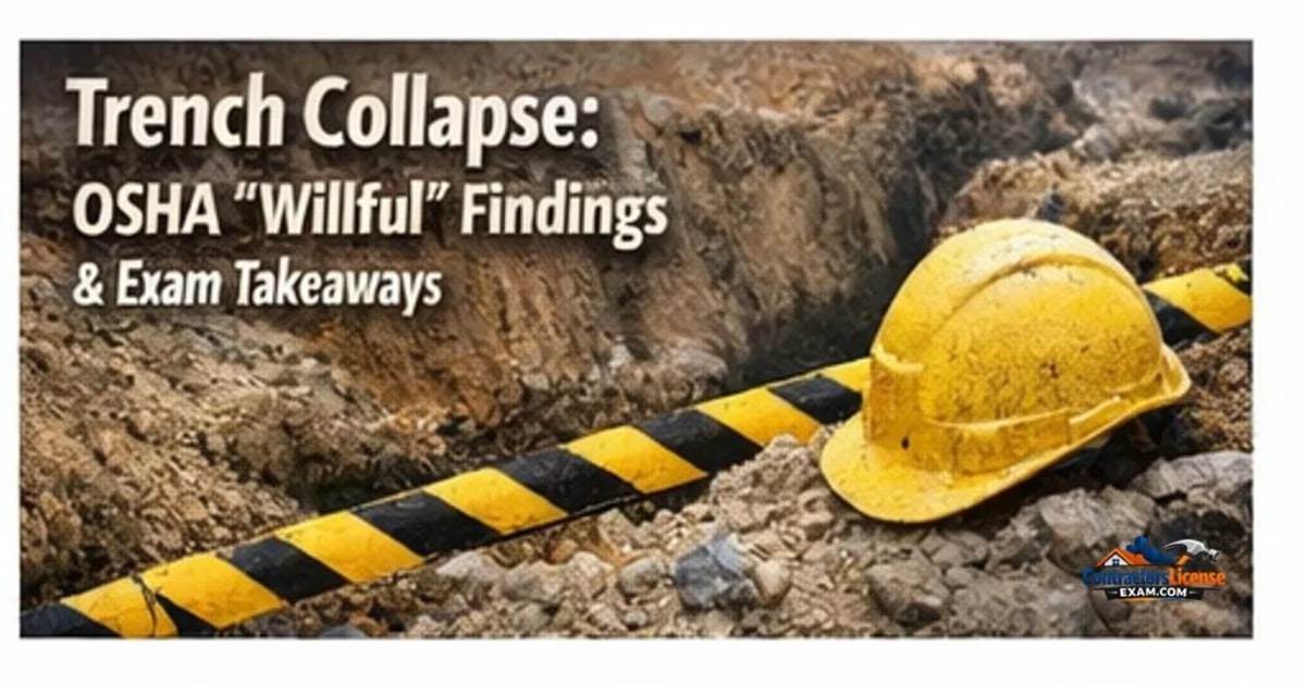 Trench collapse OSHA findings